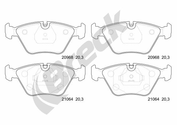 Set placute frana,frana disc 20968 10 701 00 BRECK